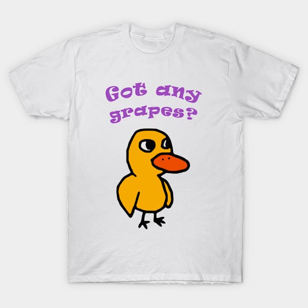 Got Any Grapes Duck Song T-Shirt by Abstrip